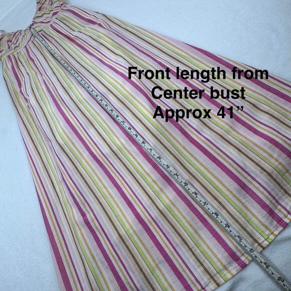 Old Navy Womens Midi Sundress Small Pastel Stripe Halter Empire Waist Beachy - Picture 10 of 11